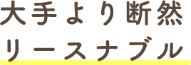 大手より断然リースナブル